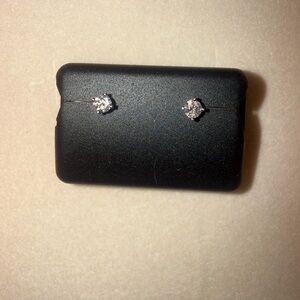 Moissanite sterling silver earrings